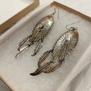 Sterling Silver Boho Statement Earrings
